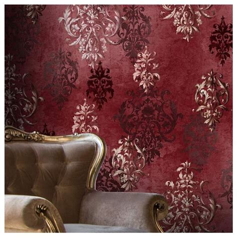 Vintage Wallpaper Damask Retro Victorian Designs Wall Art Home | Etsy | Damask wallpaper ...