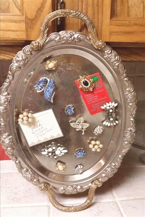 Jewelry 60 OFF Repurposed silver tray with old jewelry made into ...