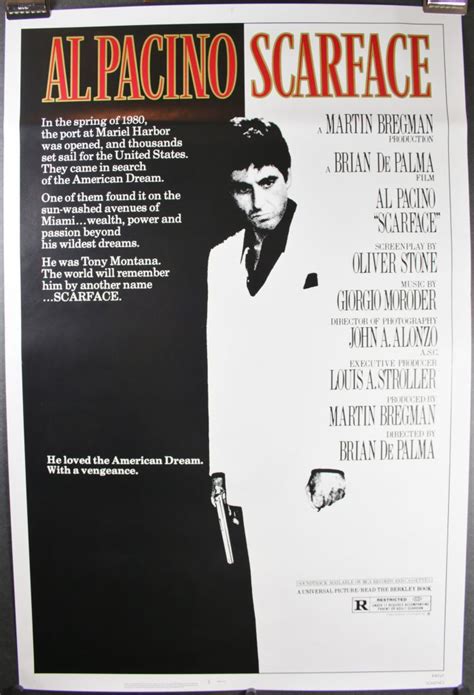 SCARFACE, Original 1 sheet Rolled Theatrical Movie Poster For Sale How to Authenticate ...