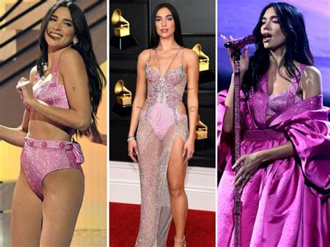 Dua Lipa wore one bedazzled outfit after the other at the Grammys