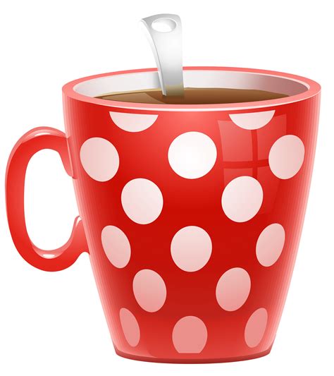 Red Dotted Coffee Cup PNG Clipart Picture | Coffee png, Coffee cup art, Coffee wallpaper