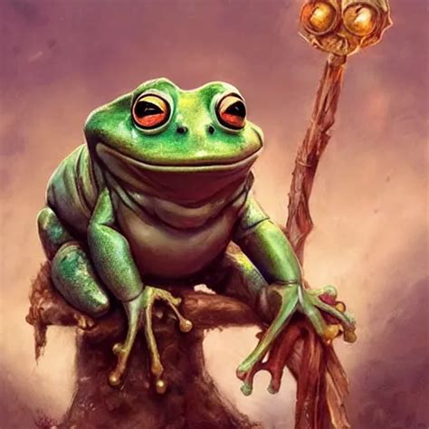 a depressed humanoid frog, dnd character art portrait, | Stable Diffusion