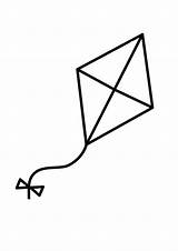 Kite Coloring Page sketch template