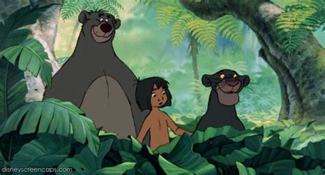 Mowgli, Baloo, and Bagheera from "The Jungle Book". | El libro de la selva, Disney, Walt disney