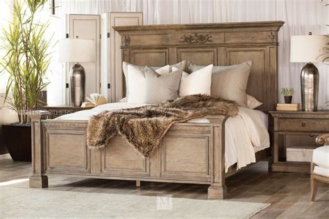 Four-Piece Traditional Bedroom Set in Light Aged Oak | Mathis Brothers ...