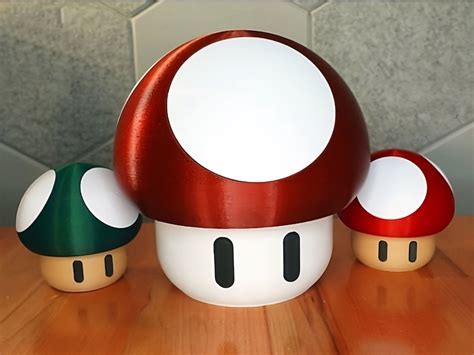 Super Mario Toad Mushroom Mario Decor 3D Printed Video - Etsy