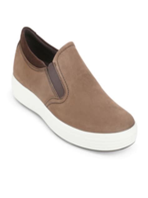 Buy ECCO Men Soft 7 Seasonal Collection Leather Slip On Sneakers ...