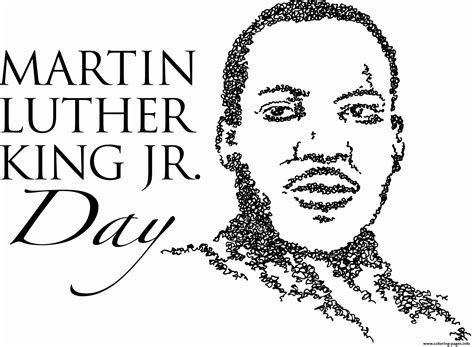 Martin Luther King Day Coloring page Printable