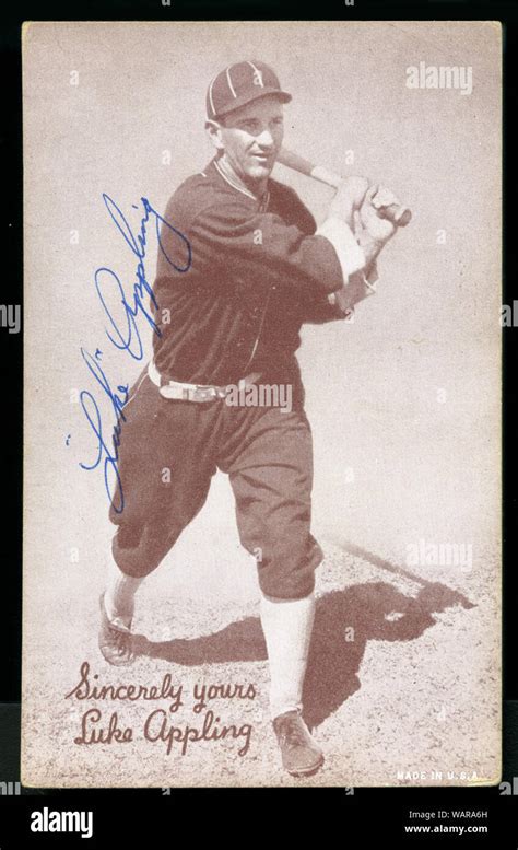 Autographed vintage baseball card of Hall of Fame baseball player Luke ...