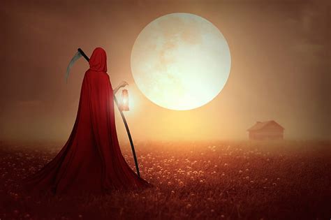 HD wallpaper: person wearing red and black robe holding reaper 3D wallpaper | Wallpaper Flare