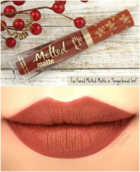Too Faced | Melted Matte Liquified Long Wear Lipstick in "Gingerbread Girl" & "Gingerbread Man ...