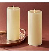 Amazon.com: LampLust Flameless Candle Wall Sconces - Glass Hurricane Holders with Flickering LED ...