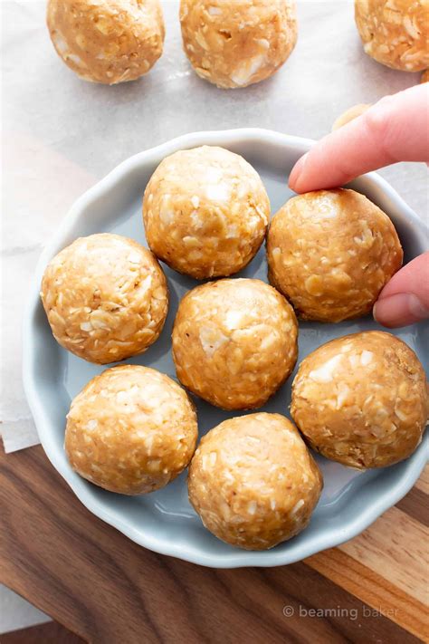 No Bake Peanut Butter Coconut Balls – Vegan Gluten Free Protein Balls ...