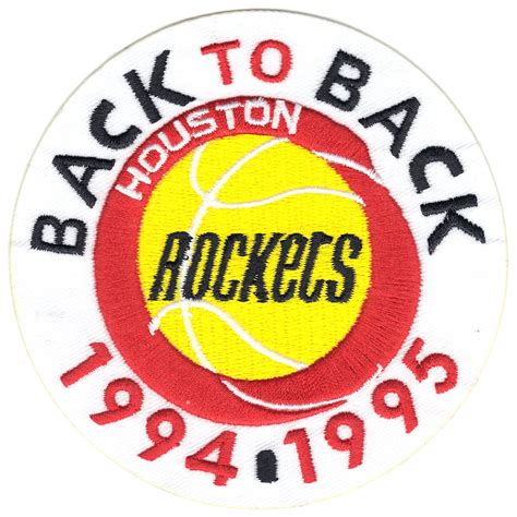 1994 & 1995 NBA Finals Championship Houston Rockets Patch (Back to Bac