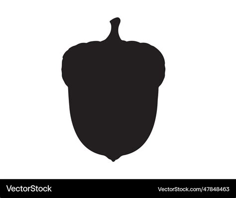 Acorn silhouette Royalty Free Vector Image - VectorStock