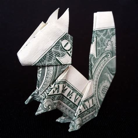 Origami Dollar SQUIRREL Figurine Small Money Art Animal | Etsy