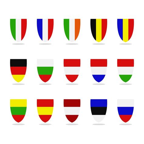 Set Of European Flags 2038452 Vector Art at Vecteezy