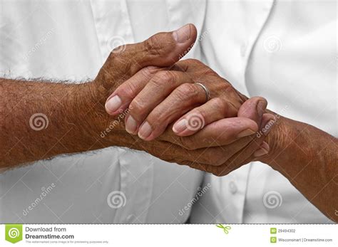 Senior Mature Elderly Couple Holding Hands, Love Stock Photography ...