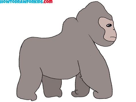 How to Draw a Gorilla - Easy Drawing Tutorial For Kids