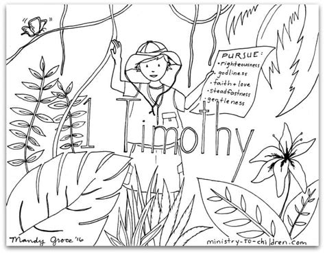 "1 Timothy" Bible Book Coloring Page | Ministry-To-Children