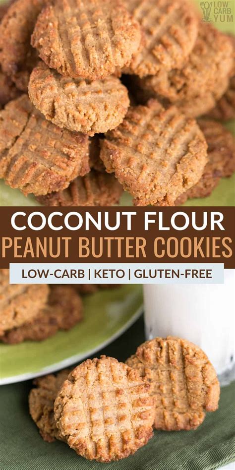 Coconut Flour Desserts, Recipes Using Coconut Flour, Coconut Flour Cookies, Keto Peanut Butter ...