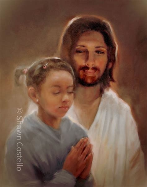 Praying Child Print Painting of Jesus With Child - Etsy