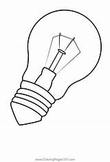 Light Bulb Coloring Page sketch template
