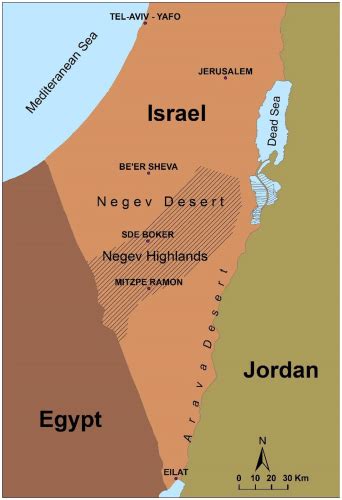 Southern Israel Map