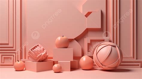 Geometric Peach Abstract Background A 3d Render For Business Cards And Website Banners, Ppt ...