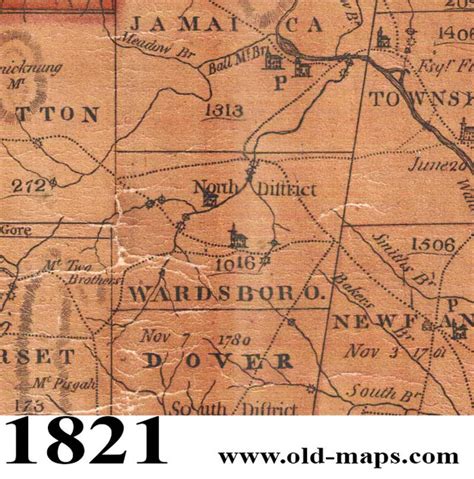 Set of 11 Historical and Modern Maps - Wardsboro VT Old Map - Old Maps ...