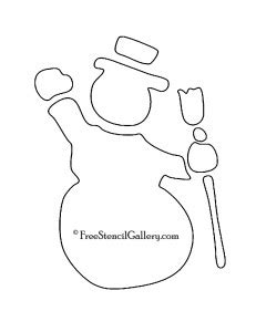 Snowman Stencil 06 | Free Stencil Gallery