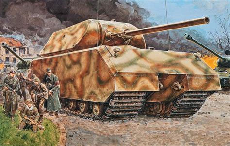 Panzerkampfwagen VIII «Maus» tanque super pesado con miembros del ...