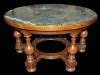 French Walnut Marble Top Coffee Table For Sale | Antiques.com | Classifieds