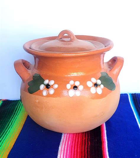 Frijolera De Barro Mexico Pottery Clay Pots Handmade Clay Pots Gift Ideas - Etsy