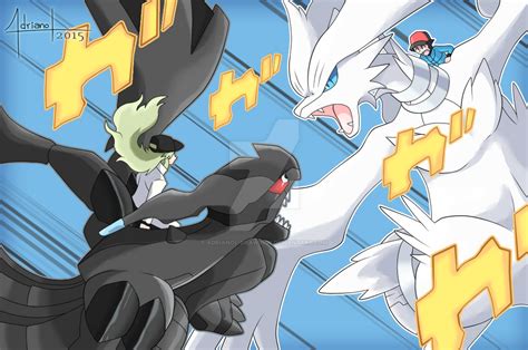 Reshiram VS Zekrom by AdrianoL-Drawings on DeviantArt