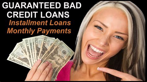 BAD CREDIT LOANS GUARANTEED APPROVAL LENDERS - Get Access To These Bad Credit Lenders - YouTube