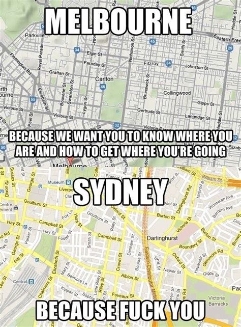 Having a definite opinion over which is better, Sydney or Melbourne ...