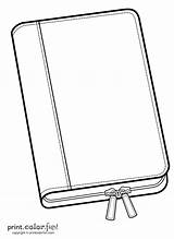 Notebook Coloring Page sketch template