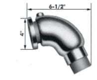 80° Water Cooled Elbows — Fits Rectangular Exhaust Manifolds > Exhaust & Exhaust Accessories