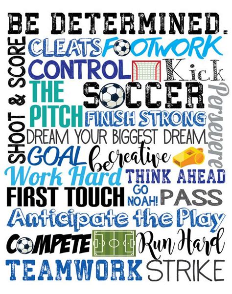 Wall Sign framable for a Soccer Player. Inspirational Soccer | Etsy in ...