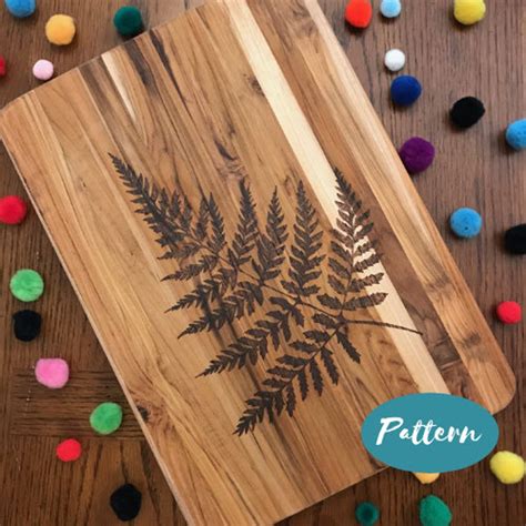 Custom Wood Burning Patterns: Fern // Easy Pattern Template Design ...