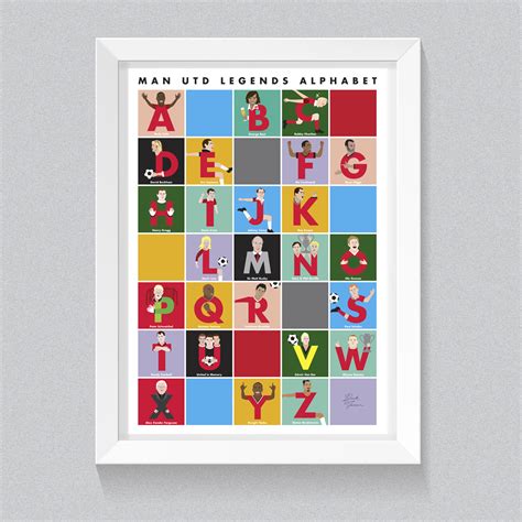 Man Utd Legends Alphabet Poster – Alphabet Legends US