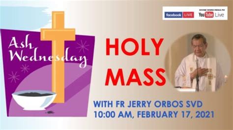 (Ash Wednesday Sermon) - February 17th 2021 (Catholic Live Streaming ...