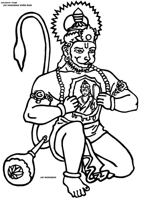 The best free Hanuman drawing images. Download from 100 free drawings of Hanuman at GetDrawings