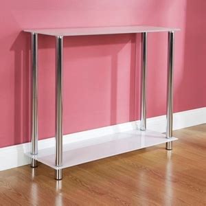 Buy Odyssey Console Table / White Frosted Glass/Chrome Frame | Grays ...