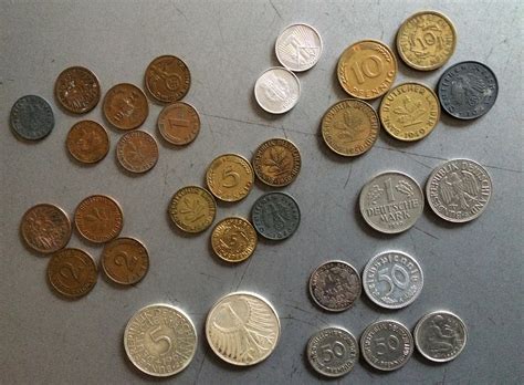 German coins in circulation during the 1950s and 60s