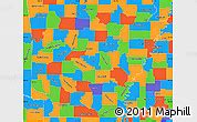 Political Shades Simple Map of Arkansas