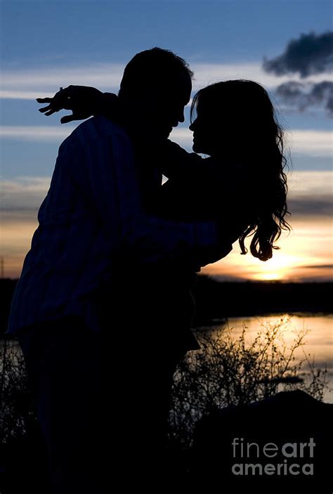 Silhouette Of Romantic Couple Photograph by Cindy Singleton