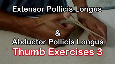 Thumb Exercises Extensor Pollicis Longus & Abductor Pollicis Longus Muscle - YouTube