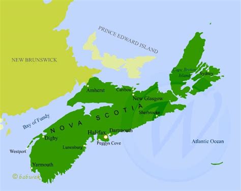 Map of Nova Scotia